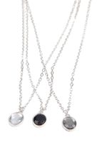 Collar Triple Cadenas Charms Plateado Humana