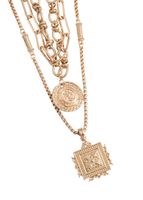 Collar Corto Triple Temple Dorado Humana