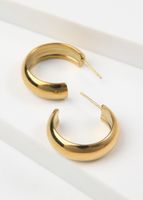 Aros Argollas Matt Gold Humana