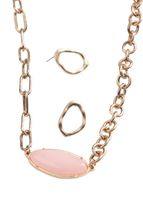 Set de Collar y Aros Loom Dorado Humana