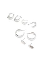 Set de 4 aros Ina Plateado ID