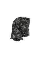 Pañuelo Estampado Clivia Negro I-D