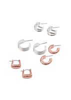 Set de 4 argollas Nora Rose gold ID