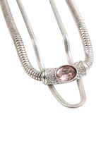 Collar Corto Doble Octopus Plateado Humana