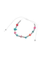 Tobillera Meri Mostacillas multicolor plateado ID