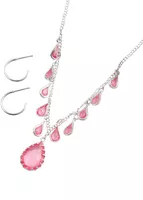 Set de argollas y collar Eleonor Plateado ID