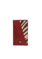 Tarjetero Greta Ecocuero Rojo Zebra Humana