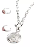 Set de Collar y Aros Tree Plateado Humana