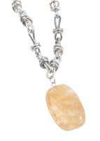 Collar Corto Piedra Plateado Humana