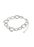 Pulsera Rosa Plateado ID