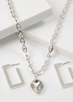 Set De Collar Aixa Plateado Humana