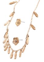 Set Collar y Aros Spring Dorado Humana