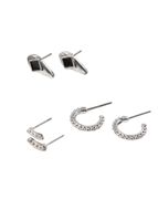 Aros Set Maida Plateado Humana