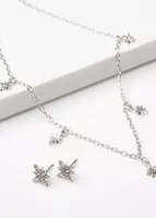 Set De Collar Hani Plateado I-D