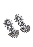 Aros Largo Petal Plateado Humana