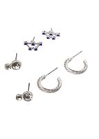 Aros Set Sofía Plateado Humana