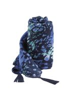 Pañuelo Estampado Alan Azul Borlas Humana
