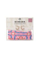 Bandana Set Aros Frany Rosado Humana