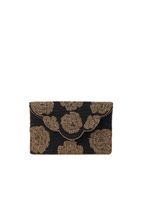 Cartera De Fiesta Mostacilla Flores Humana