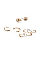 Set de 4 argollas Solara Dorado ID