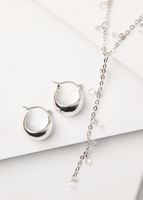 Set De Collar Cira Plateado Humana