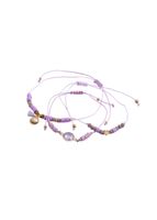 Set de 3 pulseras Lux Morado ID