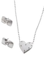 Set de aros y collar Flare Plateado ID