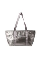 Cartera Tote Dana Nylon Plateado Humana