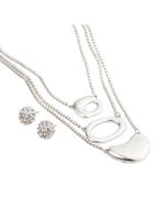 Set de Collar y Aros Melty Plateado Humana