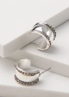 Aros Argollas Dori Plateado I-D