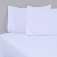 Sábana Bordada 180 Hilos Super king Puntos Blanco