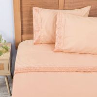 Sabana lisa MF Broderie Bordada 2 P Damasco