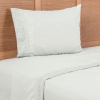 Sabana lisa  MF  Broderie Bordada 1.5 P Celeste