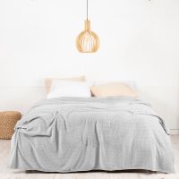 Frazada Coral Embossed 2 P Gris N