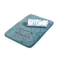 Set Cortina+Piso Baño 3 Pzas  Teresa