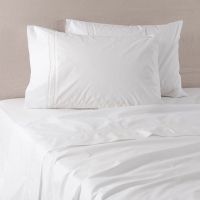 Sabana bordada 200H Espiga King Blanco