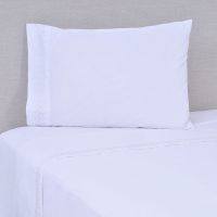 Sábana Bordada 180 Hilos 1.5 P Puntos Plata