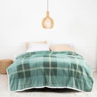 Frazada Polar-Sherpa Est. 1.5 P Tartan Verde
