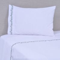 Sábana Bordada 180 Hilos 1.5 P Ramas Verde