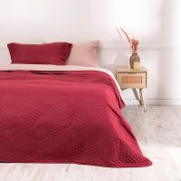 Set Quilt Liso + Sabana Liso 1.5 P Rojo