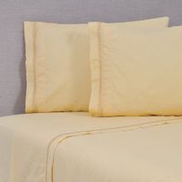 Sábana Bordada 180 Hilos 2 P Ramas Amarillo