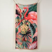 Toalla Playa MF Flamingo 90x180 Coral