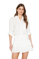 Falda Lino Ame blanca Jacinta Tienda