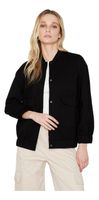 Chaqueta Bomber Manga Larga Negra Jacinta Tienda