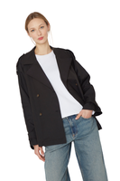 Trench Coat Stone negro Jacinta Tienda
