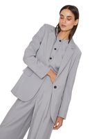 Blazer Oxford rayas Gris Jacinta Tienda
