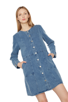 Vestido Denim Stone azul Jacinta Tienda