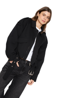 Chaqueta Aviadora Cotton negra Jacinta Tienda