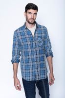 Camisa Checkered Indigo Fj Blue