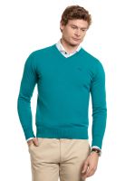 Sweater Melange Smart Casual L/S Dk Turquoise Melange